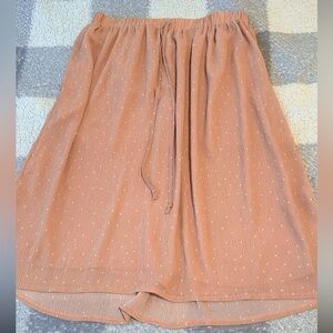 Peach midi skirt